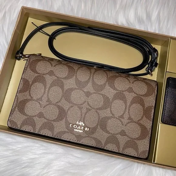 Anna Foldover Clutch Crossbody And Card Case Set - Picture 2 of 8